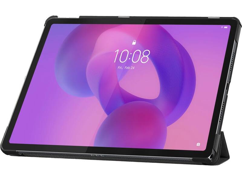 Just in Case Lenovo Idea Tab TriFold Smart Book Case Zwart
