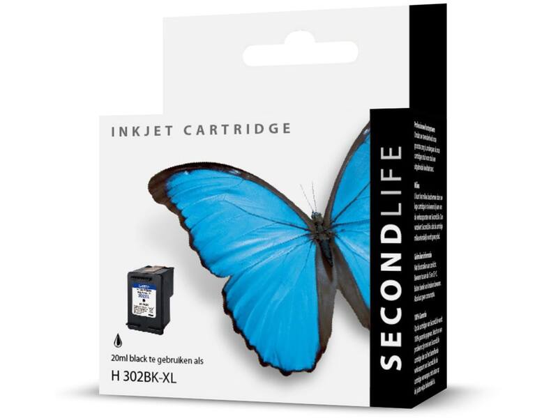 SecondLife HP 302 XL Zwart