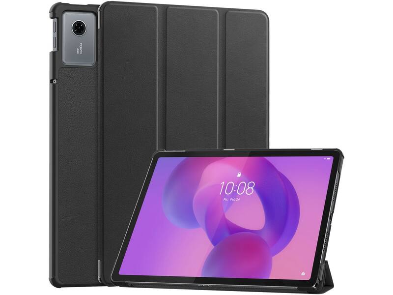 Just in Case Lenovo Idea Tab TriFold Smart Book Case Zwart