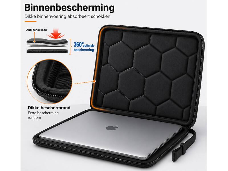 Laptophoes 13-14 inch Zwart (Hardcase)