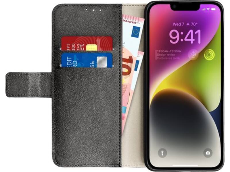 Just in Case Wallet Classic voor iPhone 14 Zwart