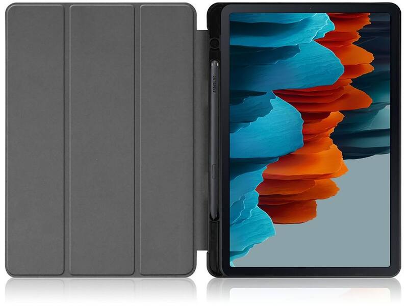 Just in Case Samsung Galaxy Tab S7 TriFold Smart Book Case Pen Slot Rood