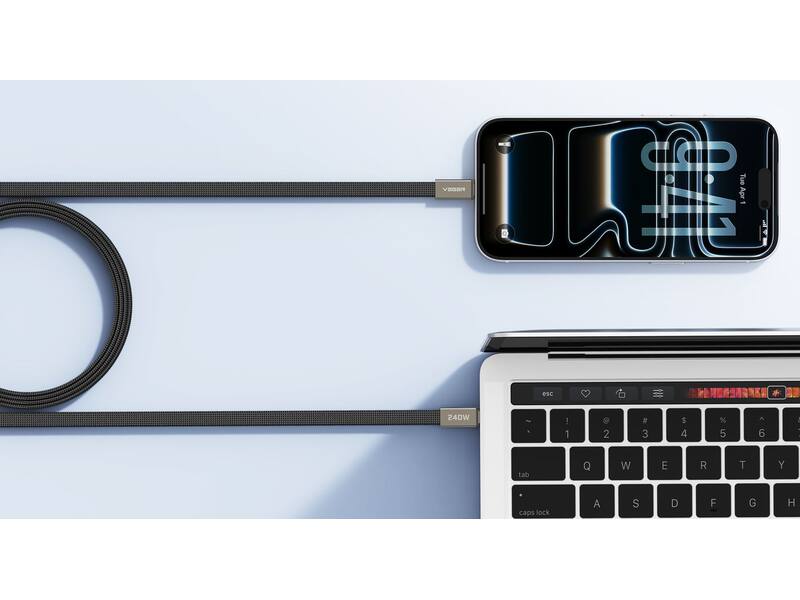 Veger CC2 USB-C naar USB-C kabel 1.5m Braided Flat 240 Watt
