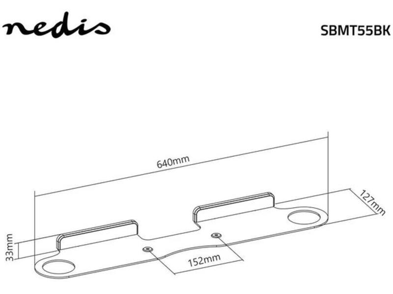 Nedis SBMT55BK Soundbarbeugel voor Sonos Beam Zwart