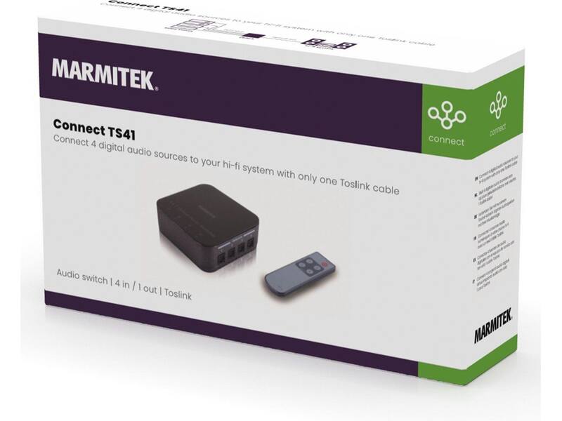 Marmitek Connect TS41 Toslink Digital Audio Switch 4x1