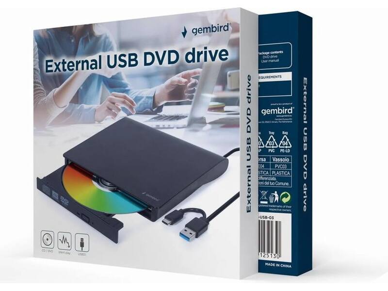 Gembird DVD-USB-031 Externe USB-DVD Drive + Brander
