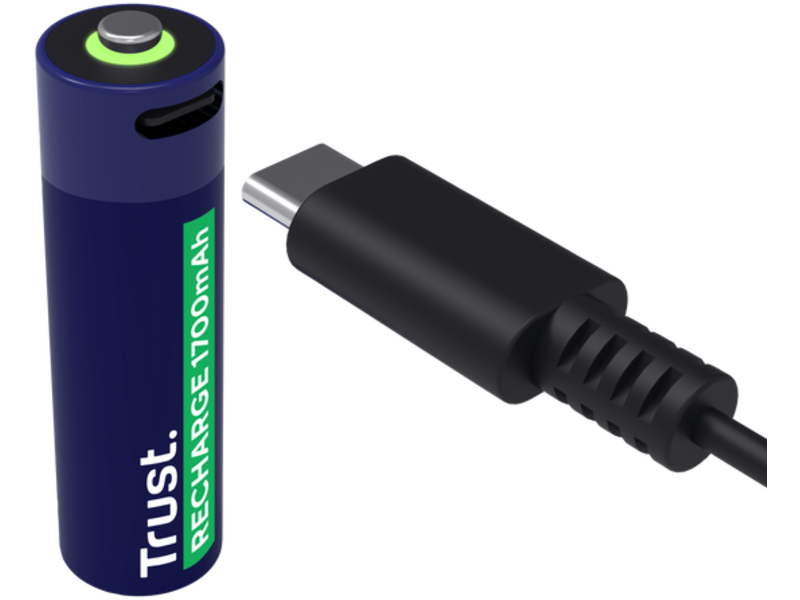 Trust USB-C oplaadbare AAA-batterijen