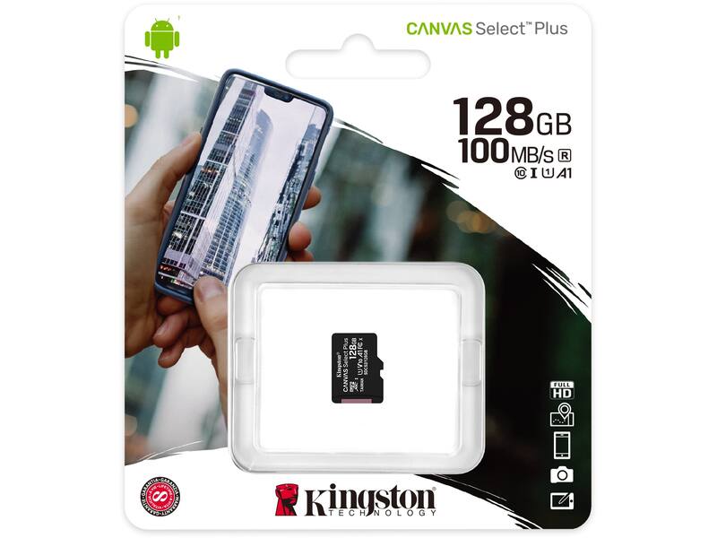 Kingston Canvas Select Plus 128GB microSDXC met SD-adapter