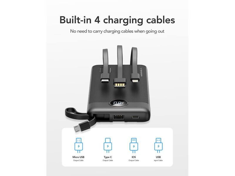 Veger C10 W1147 10.000 mAh Zwart