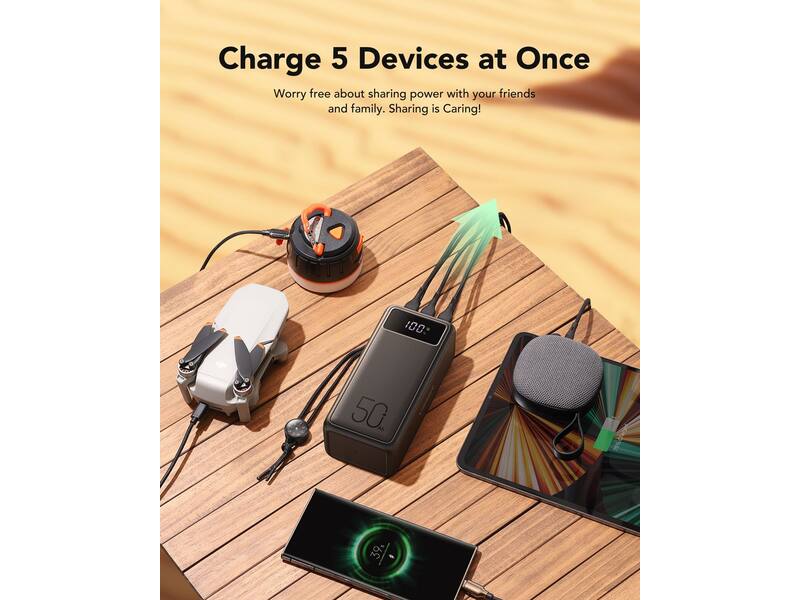 Veger Tank Boost W5001C 56.000 mAh Powerbank Zwart
