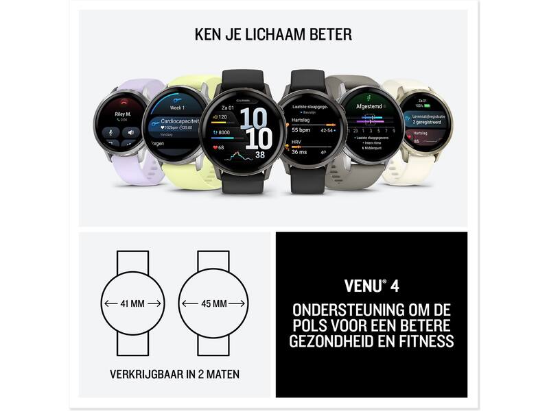 Garmin Venu 4 45mm Zwart