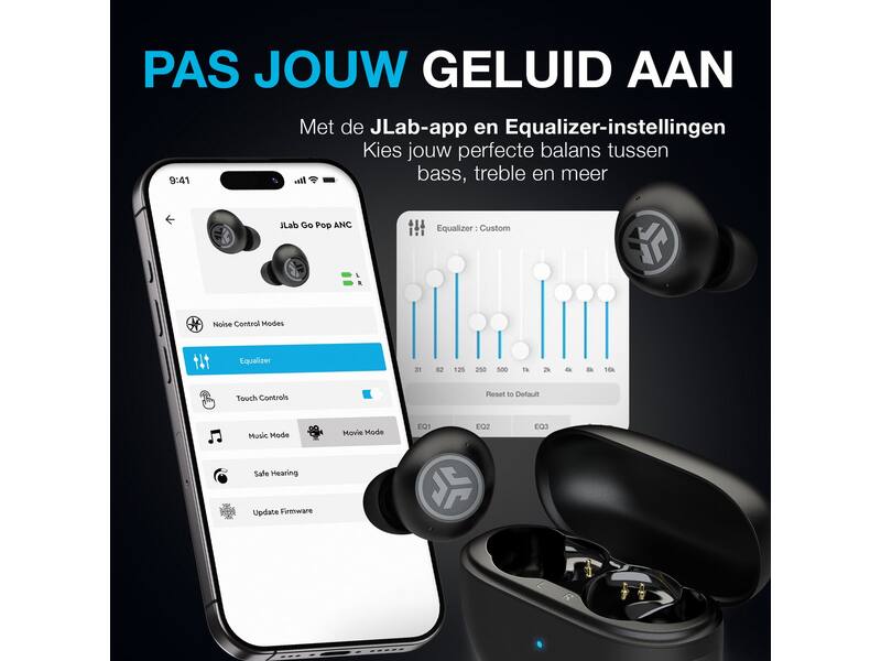 JLab Go Pop ANC TWS Zwart