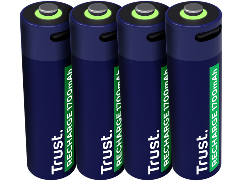 Trust USB-C oplaadbare AA-batterijen (4-pack)