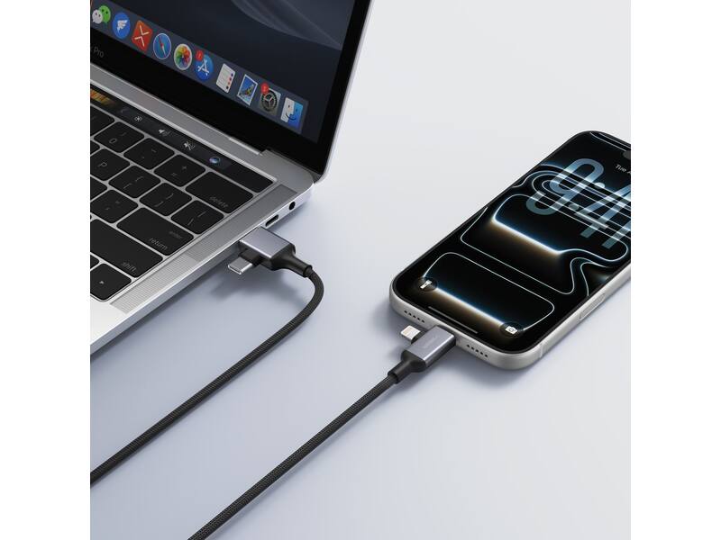 Veger V313 4 in 1 USB-A USB-C Lightning kabel 1.2m Braided Aluminium 60 Watt