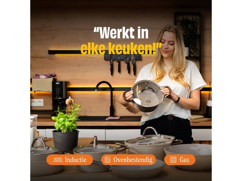 Cook & Pan Taupe of Mind Hapjespan 24 cm