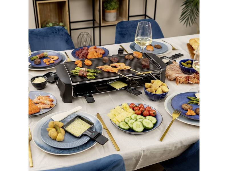 Princess 162840 Raclette 8 Grill and Teppanyaki Party
