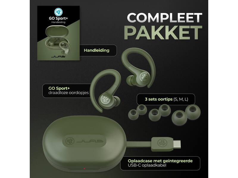 JLab Go Air Sport True Wireless Groen