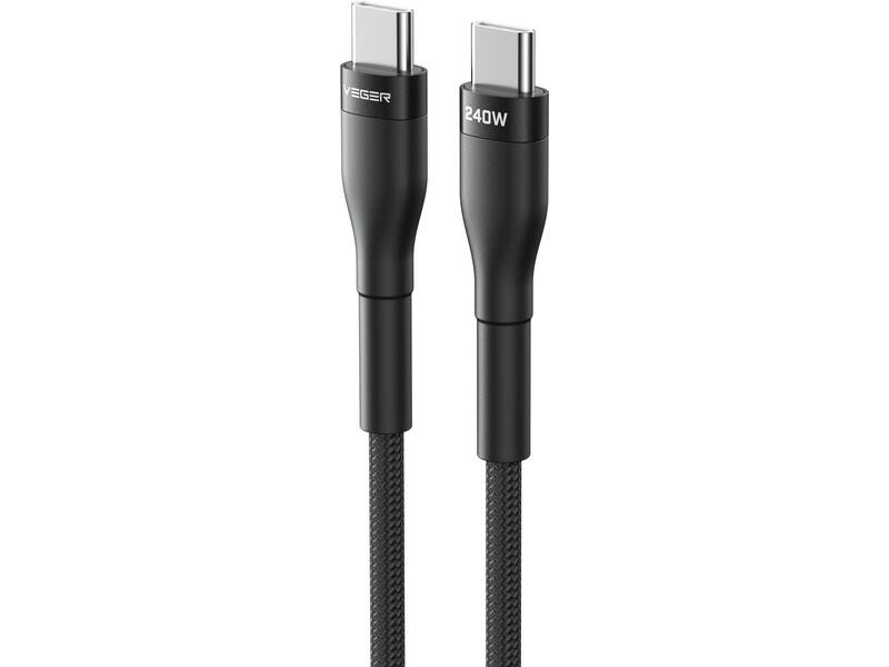 Veger CC03 USB-C naar USB-C kabel 1.5m Braided Aluminium 240 Watt