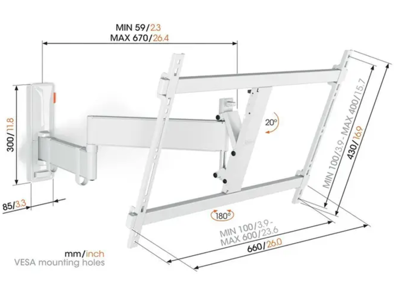 Vogel's TVM 3645W