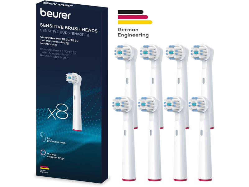 Beurer Borstelkoppen Sensitive voor TB 30 / TB 50 (8 stuks)