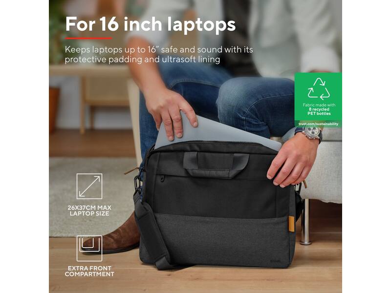 Trust Lisboa 16 inch Eco Zwart