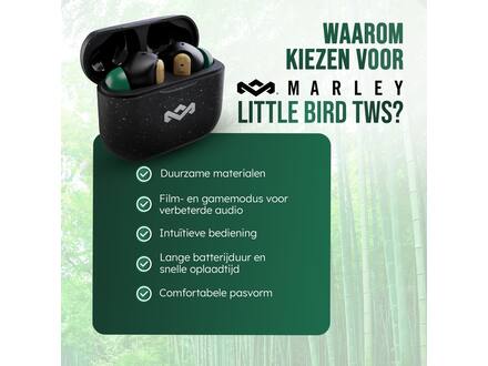 House of Marley Little Bird TWS Zwart