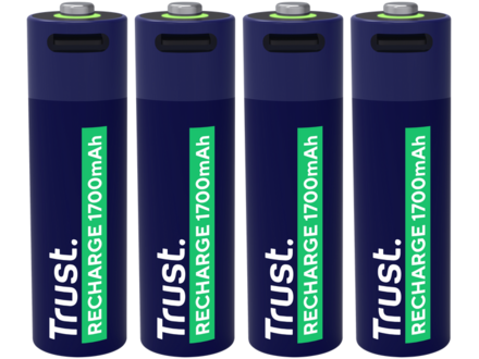 Trust USB-C oplaadbare AA-batterijen (4-pack)