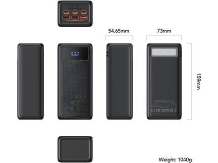 Veger Tank Boost W5001C 56.000 mAh Powerbank Zwart
