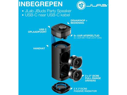 JLab JBuds Party Zwart