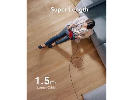Veger CC02 USB-C naar USB-C kabel 1.5m Braided Nylon