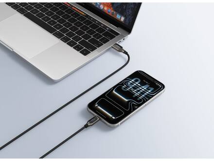 Veger AC1 USB-A naar USB-C kabel 1.2m Braided 66 Watt met display