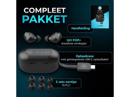 JLab Go Air Pop True Wireless Zwart