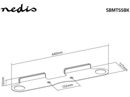 Nedis SBMT55BK Soundbarbeugel voor Sonos Beam Zwart