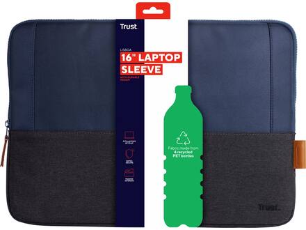 Trust Lisboa 16 inch laptop sleeve Blauw