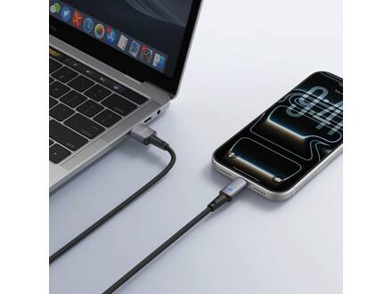 Veger AC1 USB-A naar USB-C kabel 1.2m Braided Aluminium 66 Watt