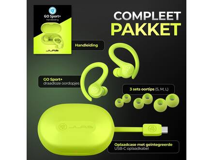JLab Go Air Sport True Wireless Neon Geel