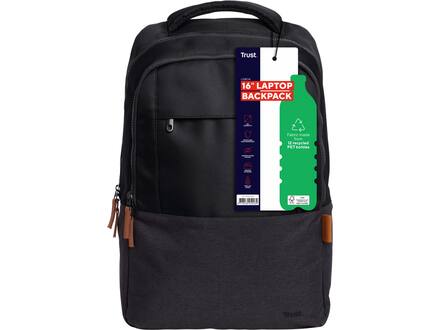 Trust Lisboa 16 inch laptoprugzak Eco Zwart