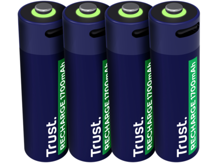 Trust USB-C oplaadbare AA-batterijen (4-pack)