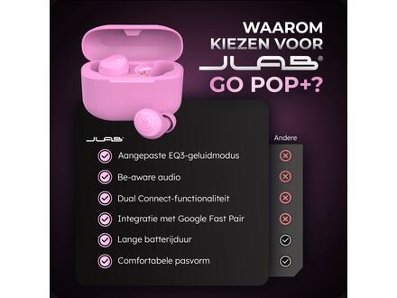 JLab Go Air Pop True Wireless Roze