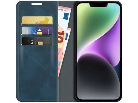 Just in Case Wallet Magnetic hoesje Blauw voor iPhone 14